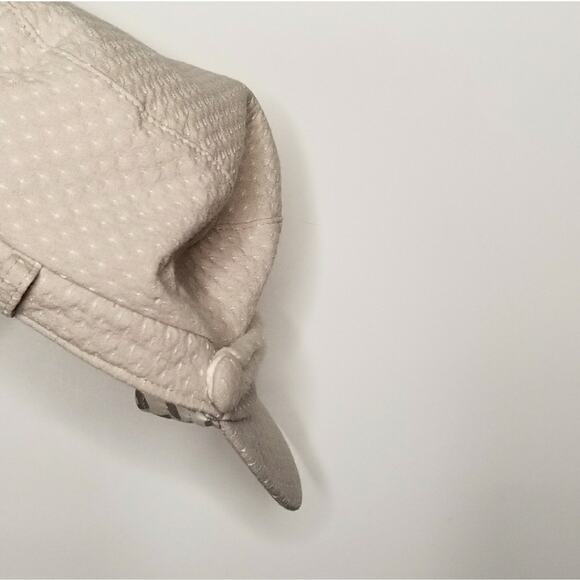 Grace Anthropologie Newsboy Hat Rope Detail Cream with White Polka Dots One Size - Picture 5 of 7